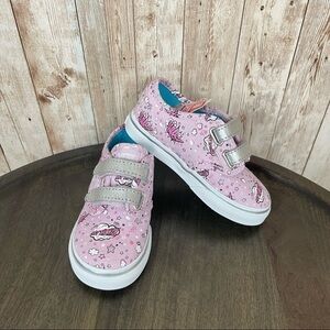 Vans Atwood V (Girl Power) Azalea Pink/Bluebird Sneaker Size 4.5 Toddler